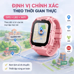 Đồng hồ thông minh trẻ em Kiumo 4G định vị chính xác